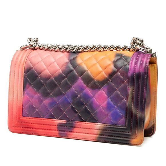 Chanel Matelasse Cocomark Boy Chanel Chain Shoulder Bag Lambskin Women's Chanel - Picture 2 of 6